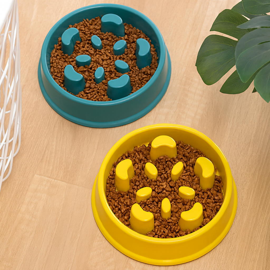 Petal-Shaped Slow Feed Dog Puzzle Bowl - Anti-Slip