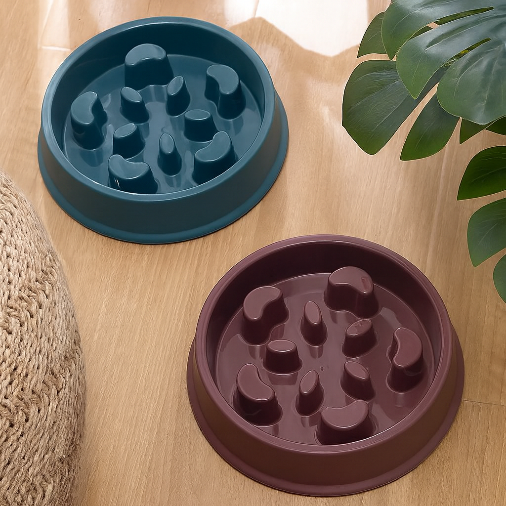 Petal-Shaped Slow Feed Dog Puzzle Bowl - Anti-Slip