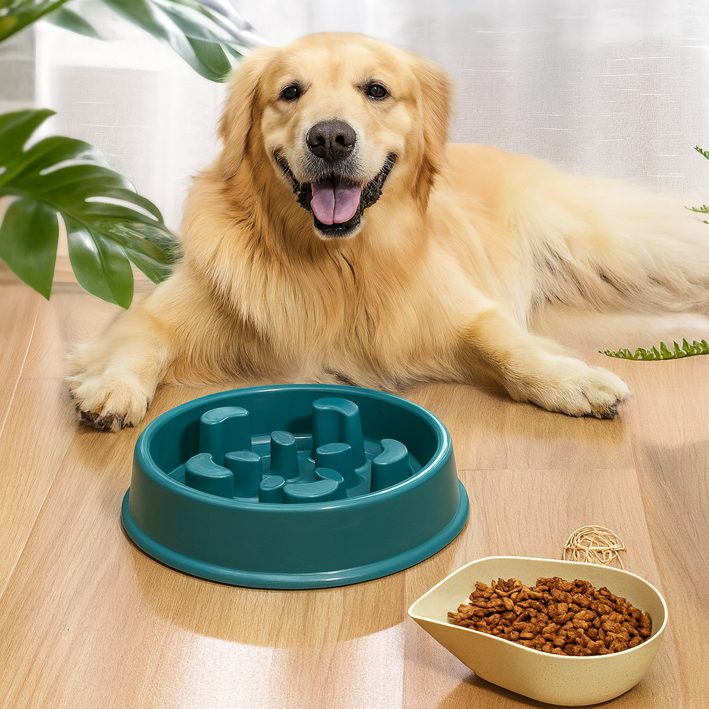 Petal-Shaped Slow Feed Dog Puzzle Bowl - Anti-Slip