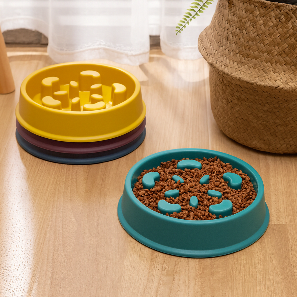 Petal-Shaped Slow Feed Dog Puzzle Bowl - Anti-Slip