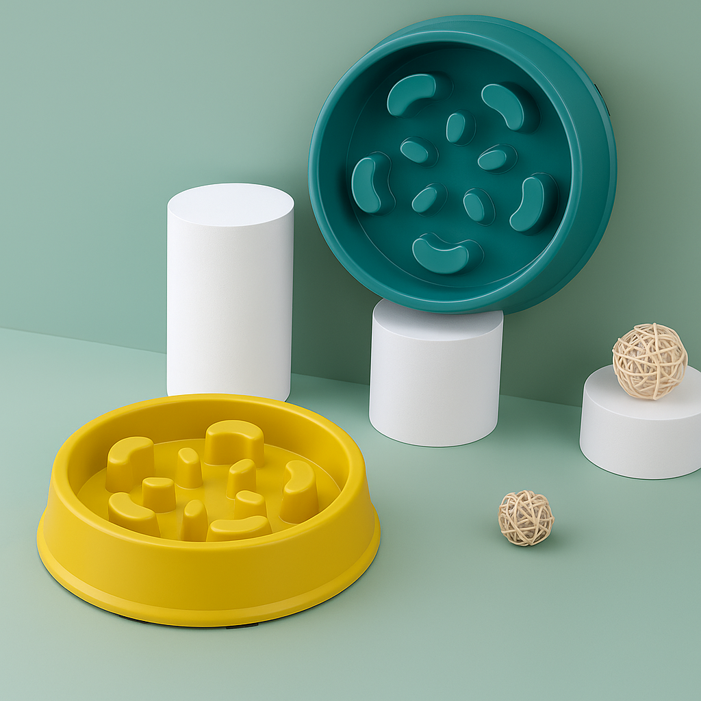 Petal-Shaped Slow Feed Dog Puzzle Bowl - Anti-Slip